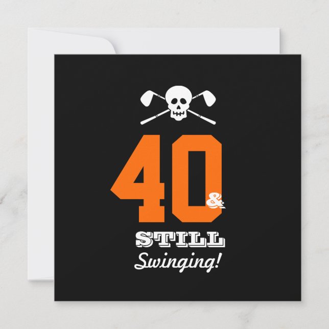 Invitation quarantième Golf de fête d'anniversaire - (Devant)