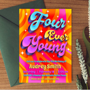 Invitation Quatre Ever Young 4e anniversaire