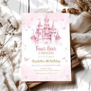 Invitation Quatre fois une princesse Château 4ème Anniversair