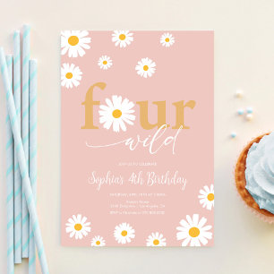 Invitation QUATRE Forever Wild Boho Rose Fleur de Marguerite