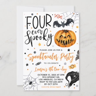 Invitation Quatre Halloween Éffrayants