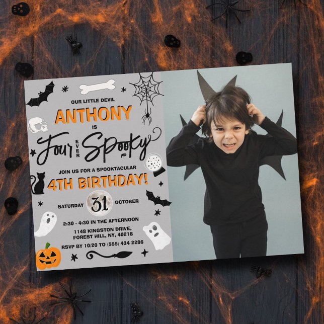 Invitation Quatre Jamais Éffrayants ! Halloween 4ème annivers (Créateur téléchargé)