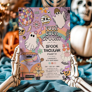 Invitation Quatre Jour Éffrayant d'Halloween 4e anniversaire