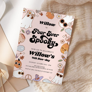 Invitation Quatre Jour Éffrayant Halloween Super Anniversaire