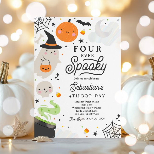 Invitation Quatre Jours Éffrayants d'Halloween Ghost 4e anniv (Créateur téléchargé)