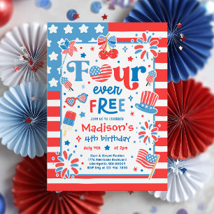 Invitation Quatre jours pour toujours libre 4 juillet 4e anni