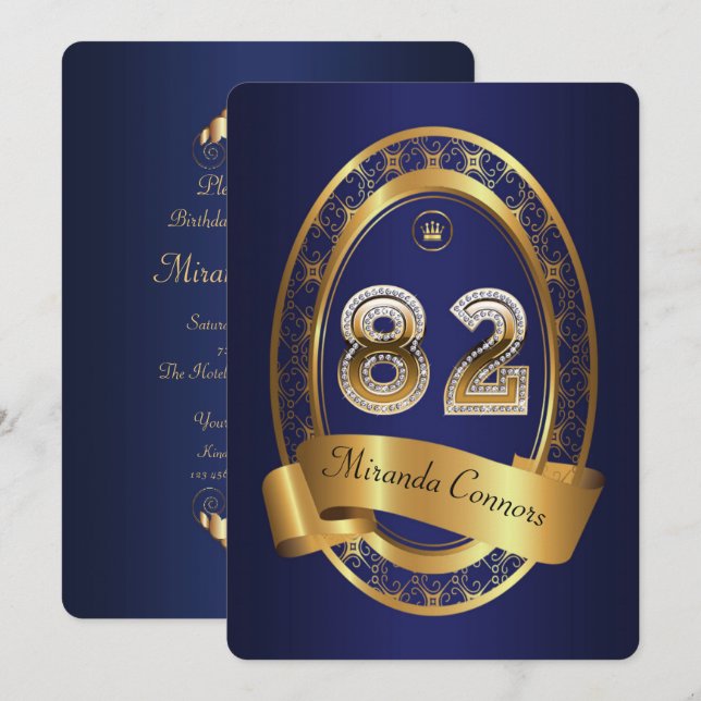 Invitation quatre-vingt-deuxième, homme de femme de fête (Devant / Derrière)