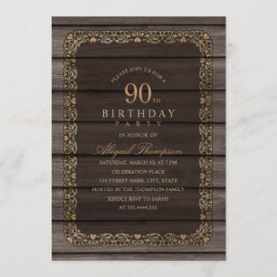 Invitation quatre-vingt-dixième Partie de fantaisie en bois