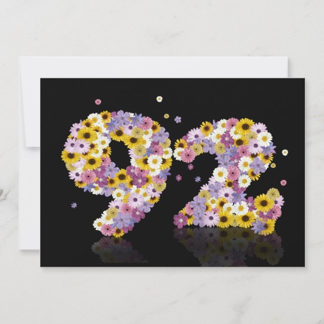 Invitation quatre-vingt-douzième Fête d'anniversaire, avec (Devant)