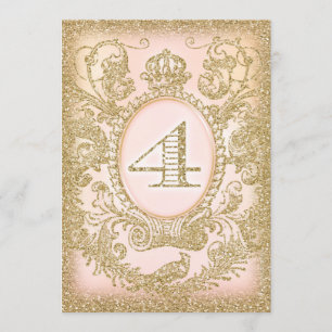Invitation Quatrième d'anniversaire princesse il était une