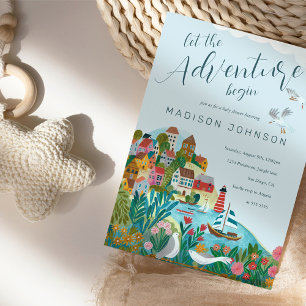 Invitation Que l'aventure commence garçon fête de bébé shower