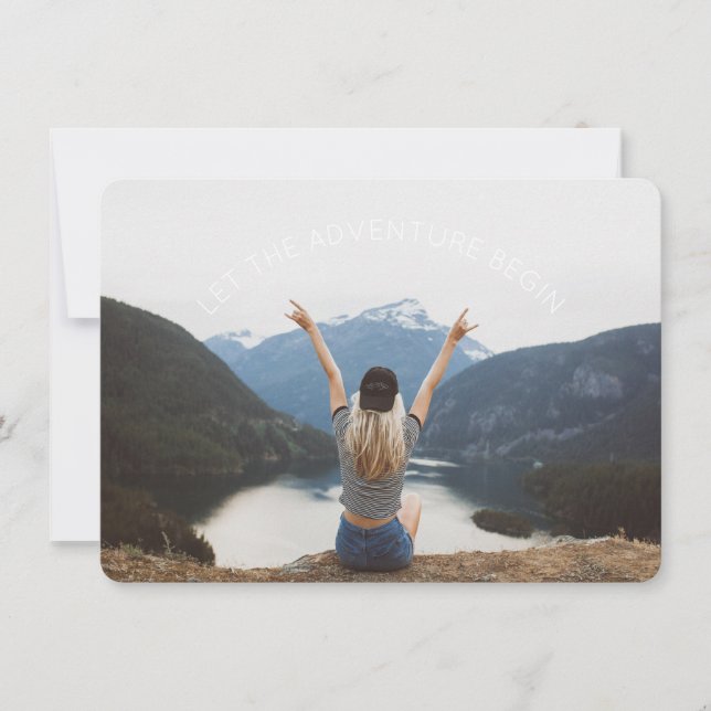 Invitation Que l'aventure commence Photo Fête d'adieu (Devant)