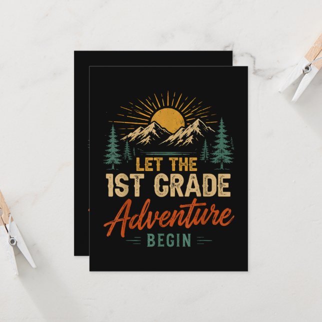 Invitation Que l'aventure de CP commence (Devant/Arrière en situation)