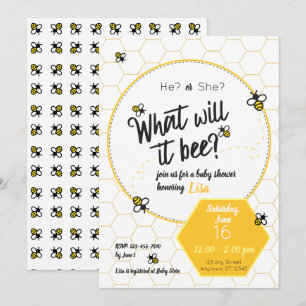 Invitation Que sera-t-il ? Révélation Baby shower-genre