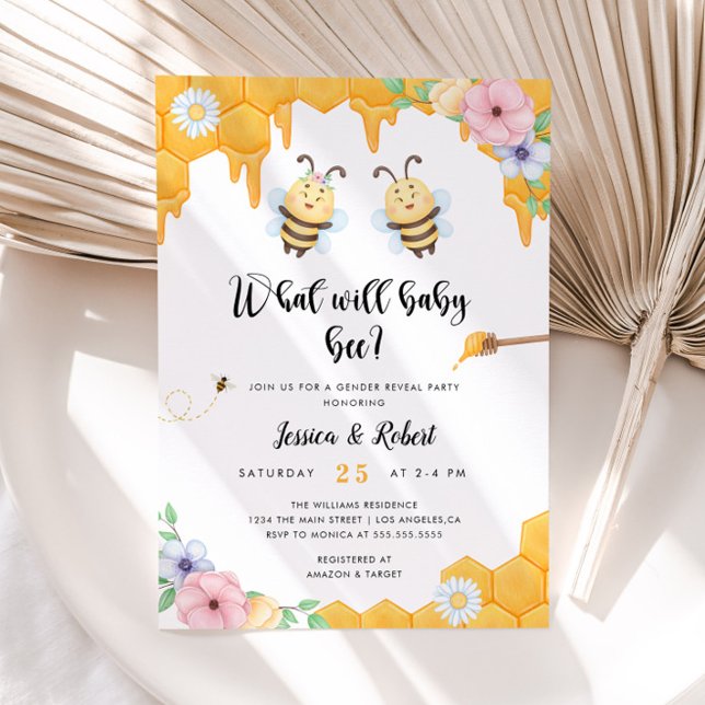 Invitation Que va révéler le genre Baby Bee (Créateur téléchargé)