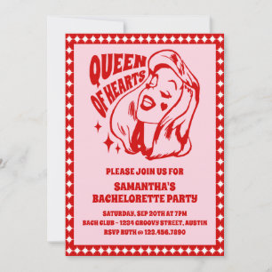 Invitation Queen of Hearts Bachelorette Party