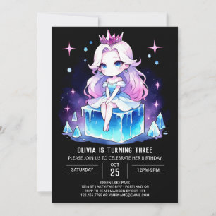 Invitation Queen Simple Princesse Anniversaire