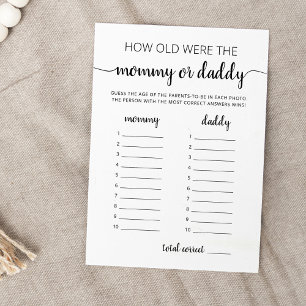 Invitation Quel âge avaient-ils à jouer Baby shower partie Ca