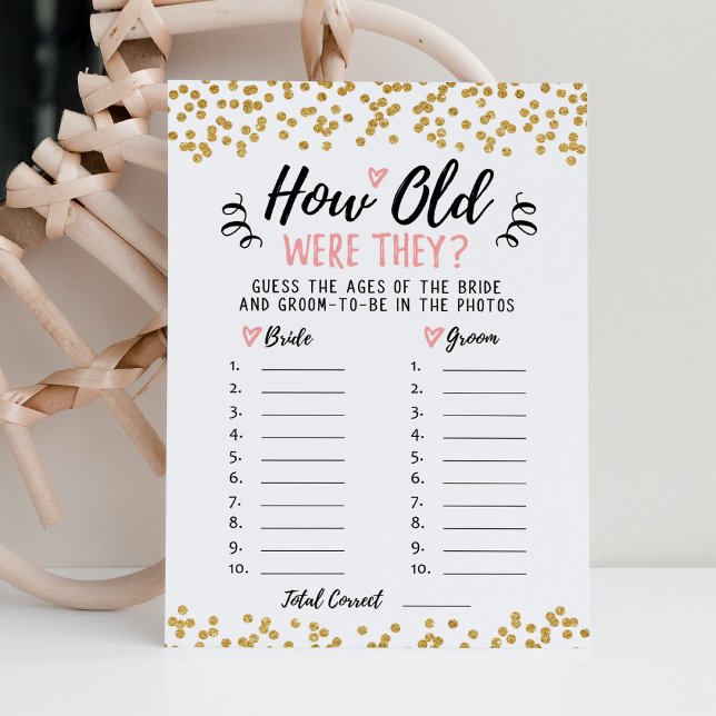 Invitation Quel âge avaient-ils Fête des mariées ou Hen Party (Créateur téléchargé)