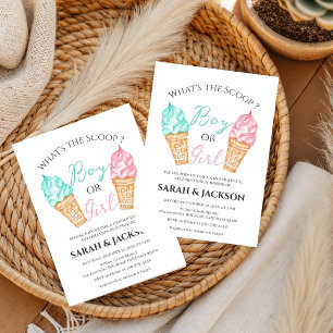 Invitation Quelle est la fête scoop, bébé garçon ou fille 