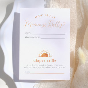 Invitation Quelle est la taille du ventre de Maman & Tirage a