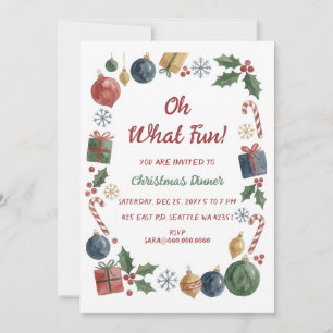 Invitation Quelle fête de Noël pour le dîner de vacances