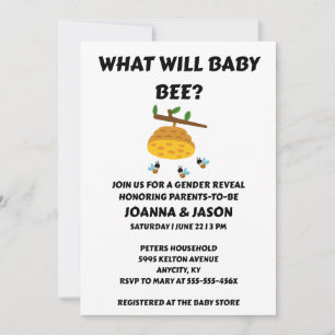 Invitation Quelle révélation de sexe pour bébé abeille