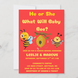 Invitation Quelle révélation de sexe pour bébé abeille