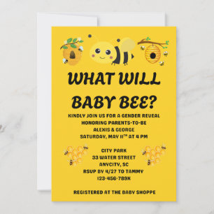 Invitation Quelle révélation du sexe de bébé abeille