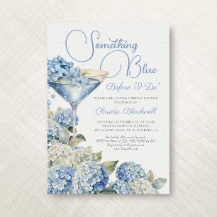 Invitation Quelque chose Blue Hydrangea nuptiale douche Invit