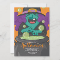Quelque chose brille sur l'invitation d'Halloween