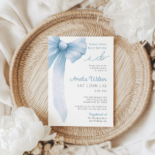 Invitation Quelque Chose de Bleu Avant de Dire Oui Cérémonie