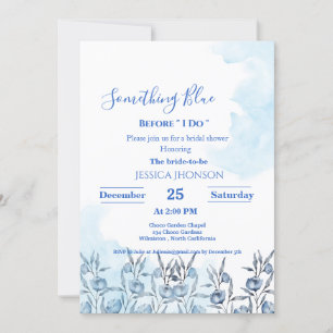 Invitation Quelque chose de bleu avant de faire douche nuptia