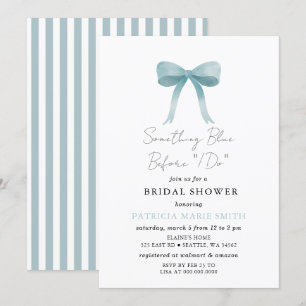 Invitation Quelque chose de bleu avant de faire Fête des mari