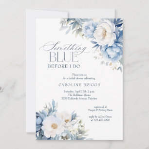 Invitation Quelque chose de bleu avant de faire Fête des mari