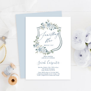 Invitation Quelque chose de bleu avant de faire Fête des mari