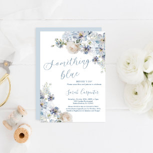 Invitation Quelque chose de bleu avant de faire Fête des mari