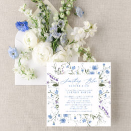 Invitation Quelque chose de bleu avant de faire Fête des mari