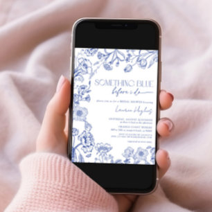 Invitation Quelque chose de bleu avant de faire Fête des mari