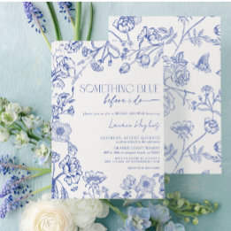 Invitation Quelque chose de bleu avant de faire Fête des mari