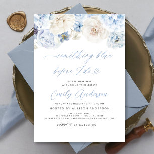 Invitation Quelque chose de bleu avant de faire Fête des mari