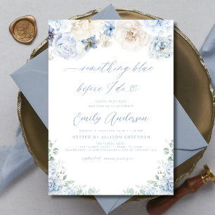 Invitation Quelque chose de bleu avant de faire Fête des mari
