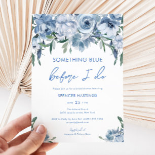 Invitation Quelque chose de bleu avant de faire Fête des mari