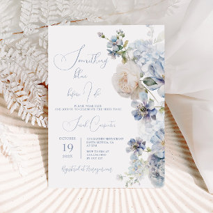 Invitation Quelque chose de bleu avant de faire Fête des mari