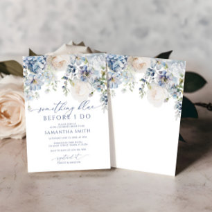 Invitation Quelque chose de bleu avant de faire Fête des mari