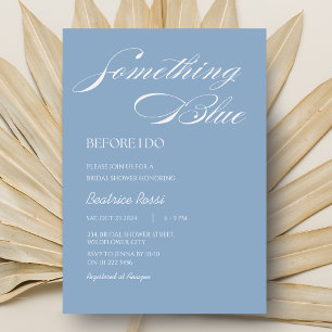 Invitation Quelque chose de bleu avant de faire Fête des mari