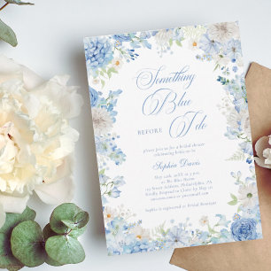 Invitation Quelque chose de bleu avant de faire Fête des mari