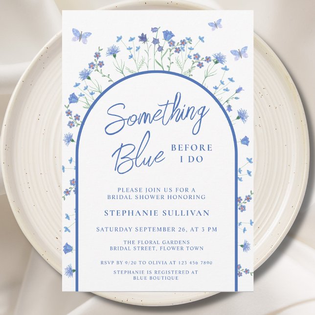 Invitation Quelque chose de bleu avant de faire Fête des mari (Créateur téléchargé)