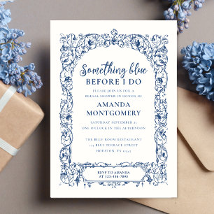 Invitation Quelque chose de bleu avant de faire Fête des mari