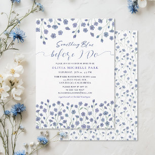 Invitation Quelque chose de bleu avant de faire Fête des mari